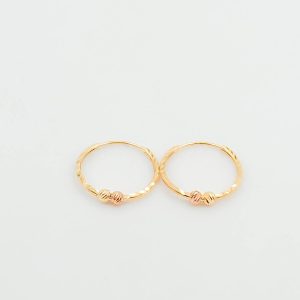 گوشواره طلا حلقه ای ظریف مدل البرنادو