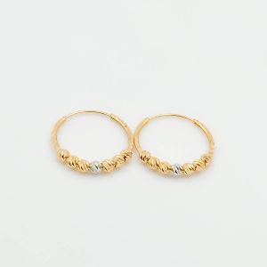 گوشواره حلقه ای طلا دخترانه مدل البرنادو