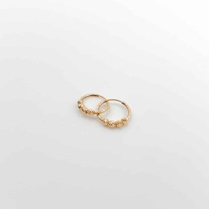 گوشواره طلا حلقه ای مدل البرنادو
